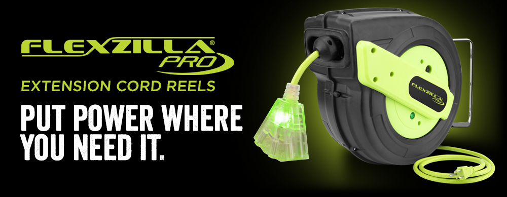 Flexzilla® Premium Hoses, Tools & Equipment » Pro Retractable Extension Cord  Reel