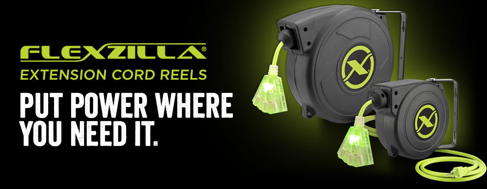 Flexzilla® Premium Hoses, Tools & Equipment » Retractable Extension Cord  Reels