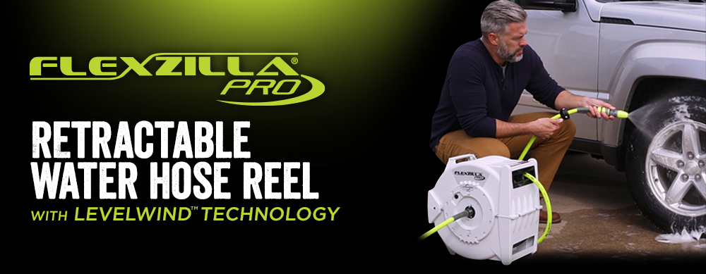 Flexzilla® Premium Hoses, Tools & Equipment » Pro Retractable Water Hose  Reel